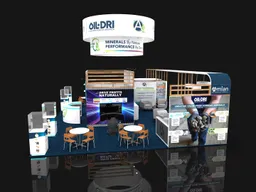 30x40 Inselstand booth design by Southeast Exhibit